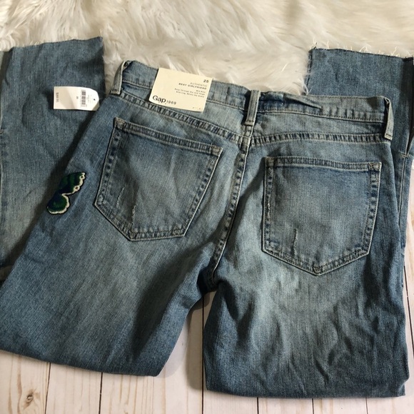 Gap butterfly embroidered jeans size 25 NWT - Picture 8 of 12